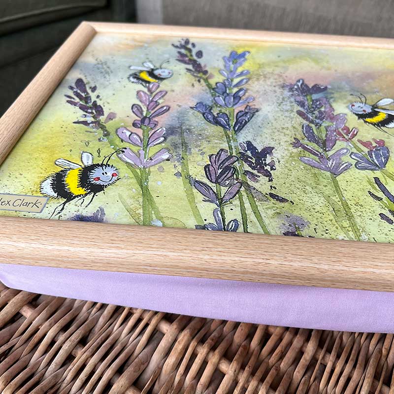 Bee and Lavender Lap Tray