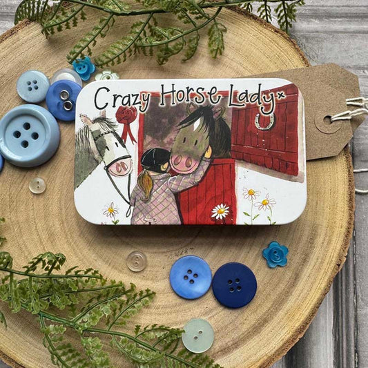 Crazy Horse Lady Small Tin
