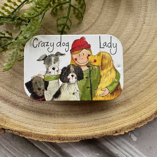 Crazy Dog Lady Sliding Tin