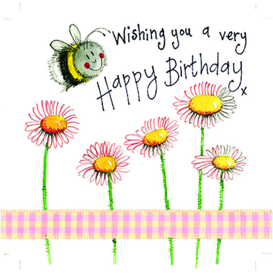 Bee and Daisy Birthday Card