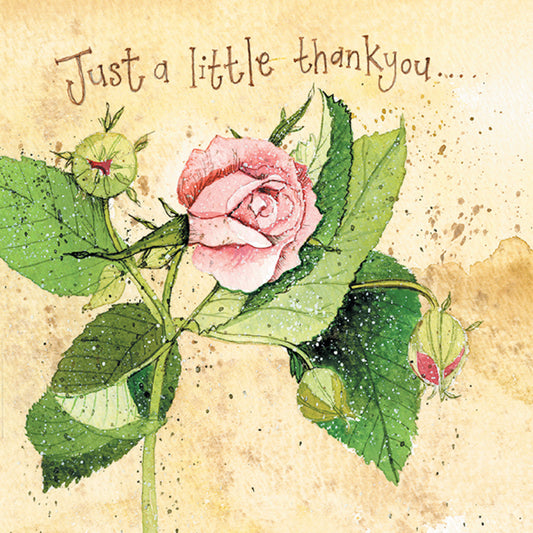 Thank You Pink Rose Card