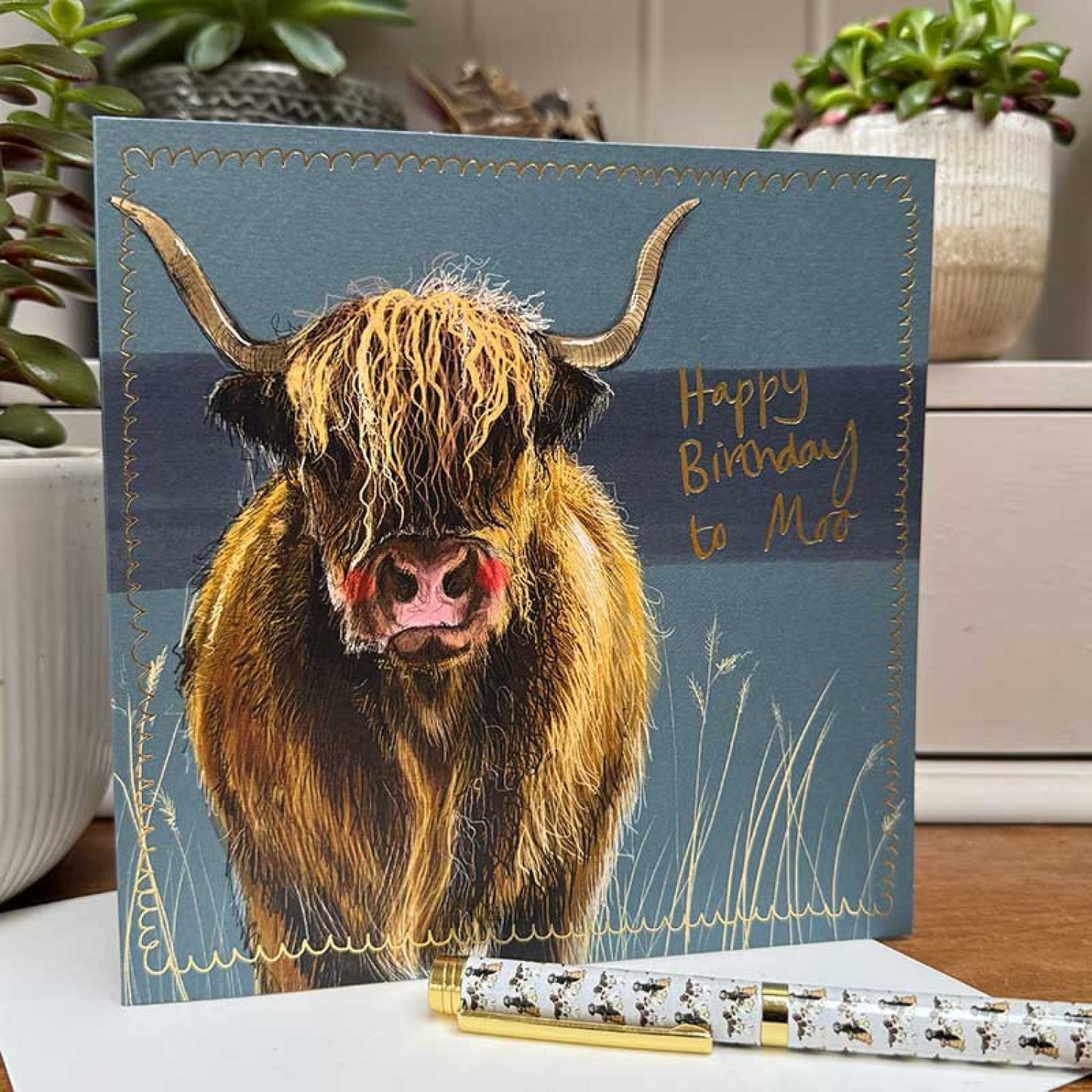 Highland Cow Birthday Card