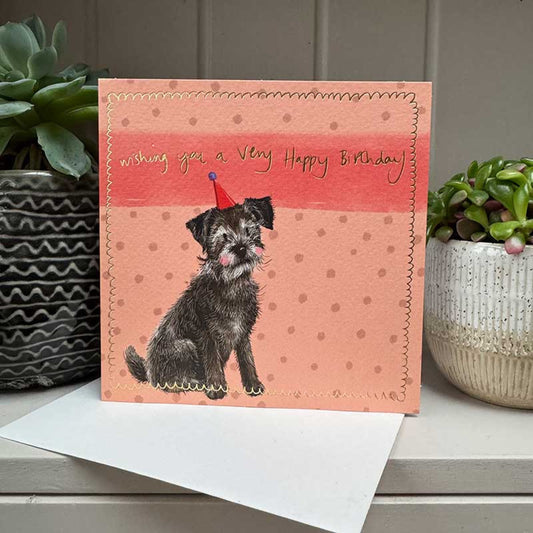 Border Dog Birthday Card