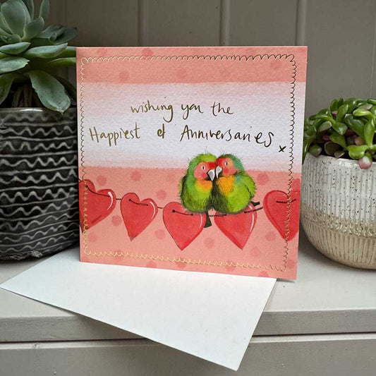 Lovebirds Anniversary Card