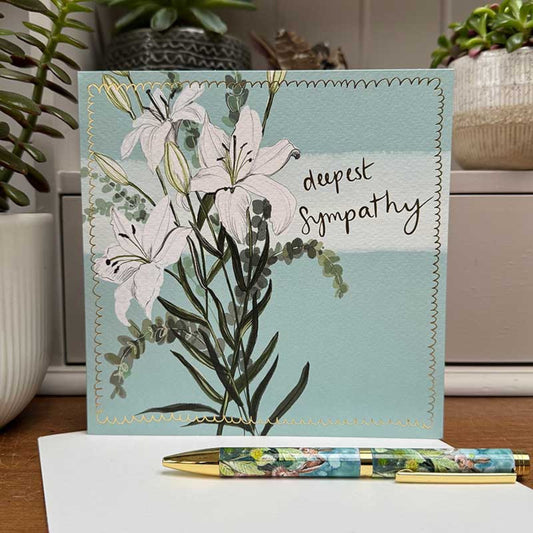 Deepest Sympathy Lillies Card
