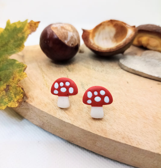 Mushroom Earring Studs