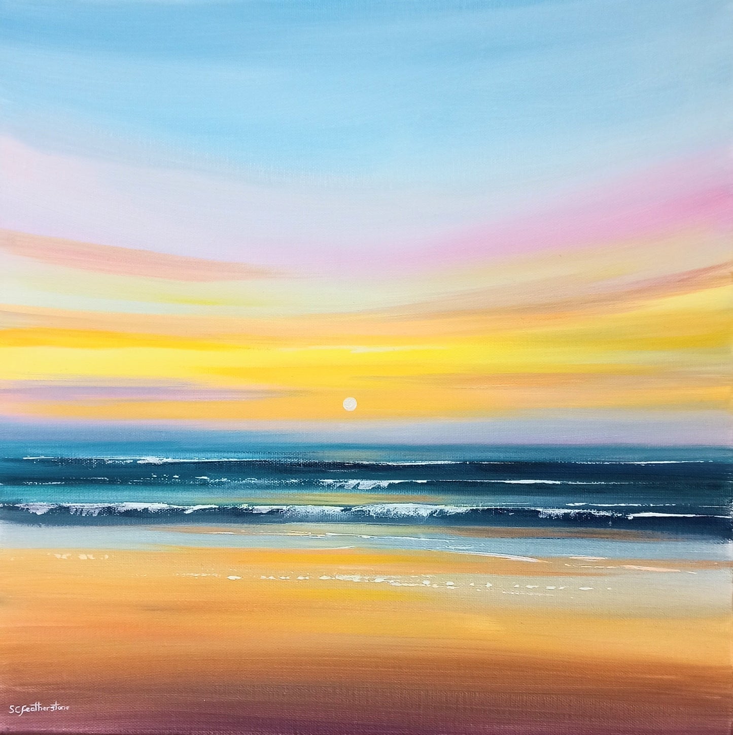 Seascape Canvas - Setting Sun