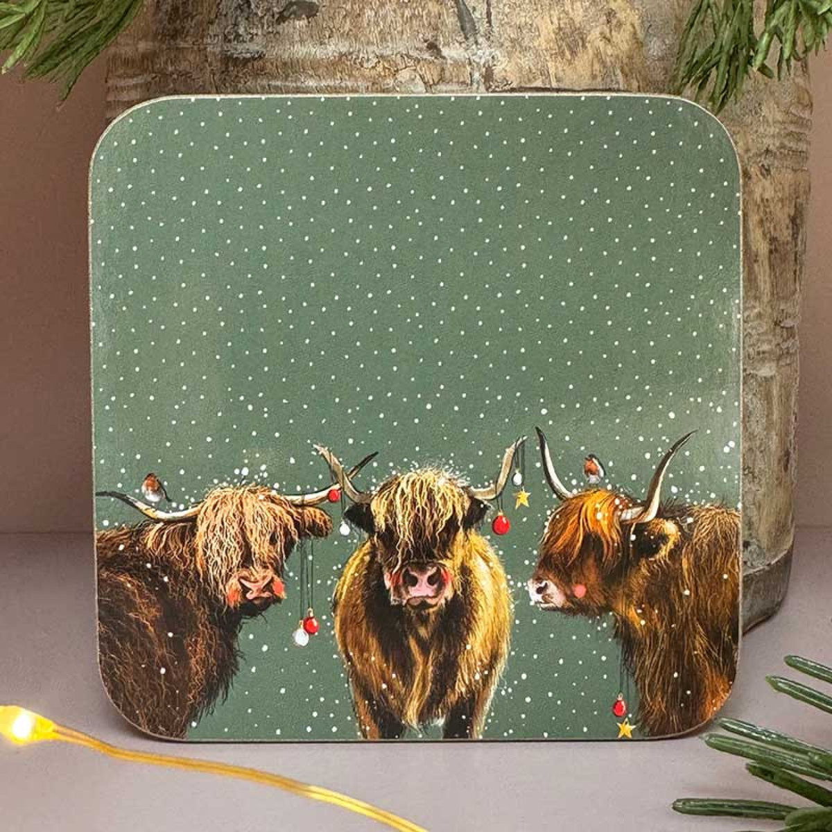 Highland Cows Coaster