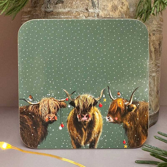 Highland Cows Coaster