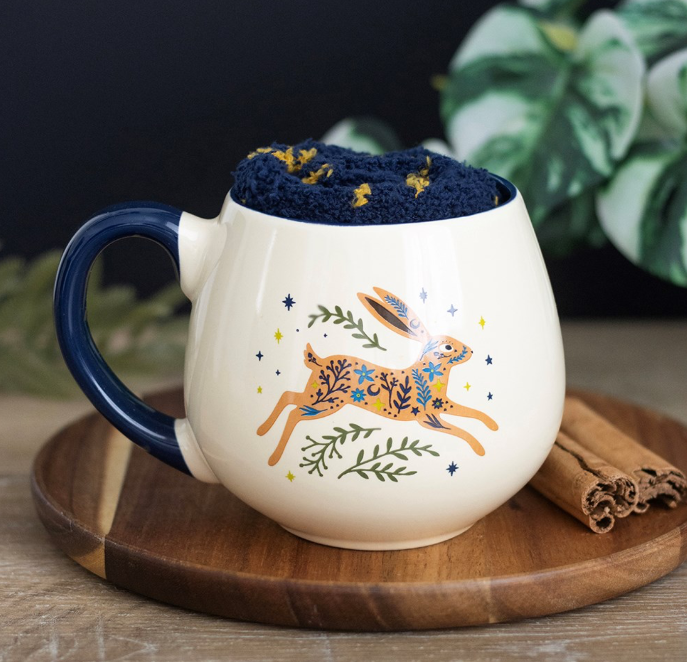 Leaping Hare Mug and Socks Set