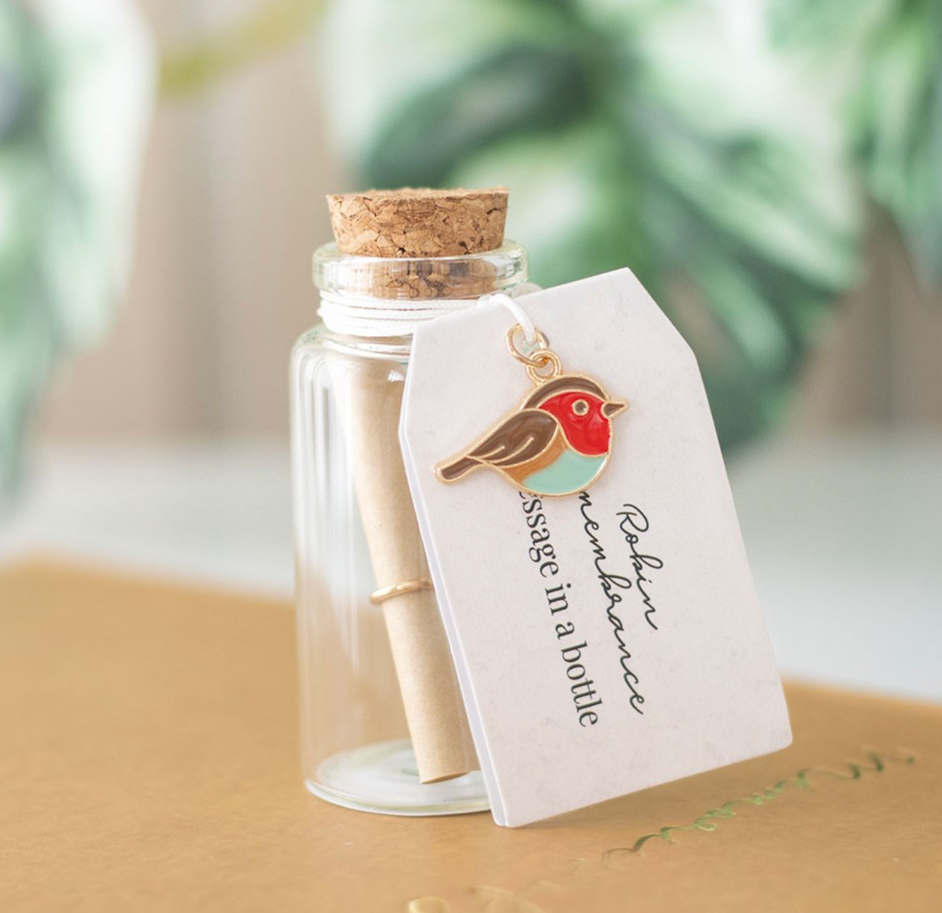 Keepsake Robin Message in a Bottle