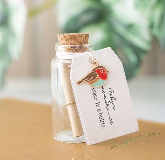 Keepsake Robin Message in a Bottle