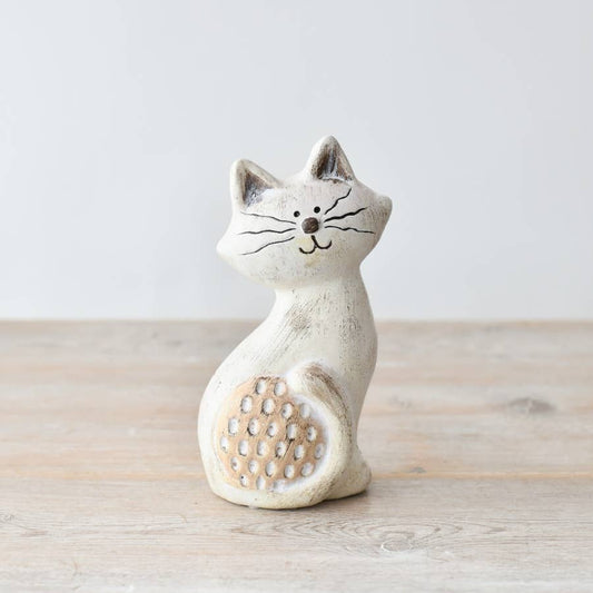 Sitting Cat Ornament, 15cm