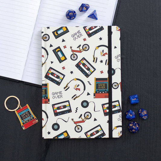 Retro 80s Arcade Print A5 Notebook