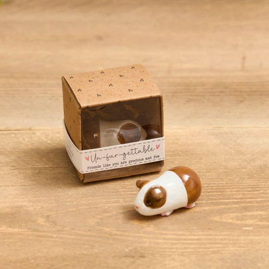 Tiny World Guinea Pig Resin Keepsake Ornament With Gift Box