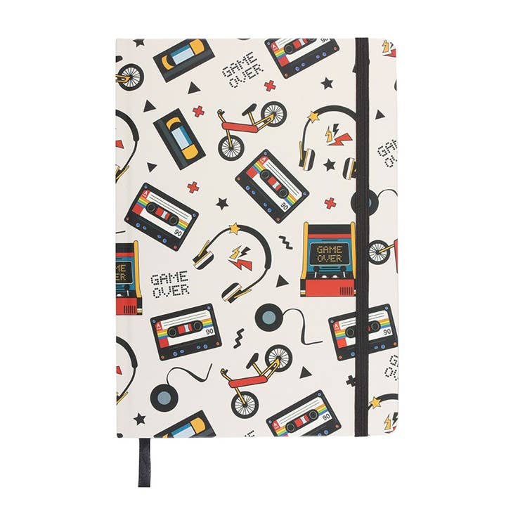 Retro 80s Arcade Print A5 Notebook