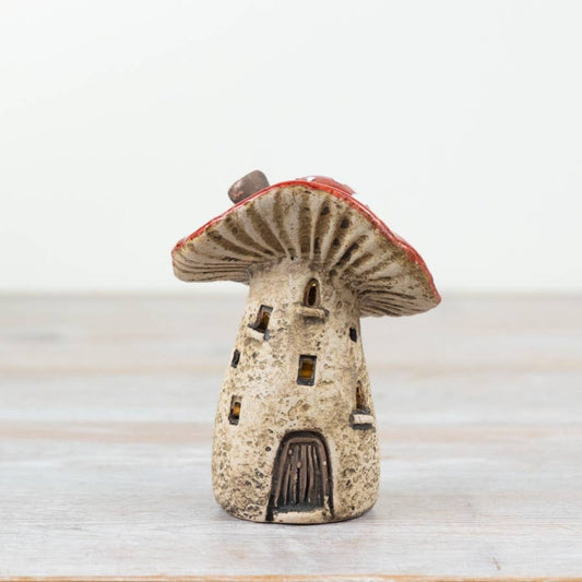 Mushroom House Tea light Holder,13cm