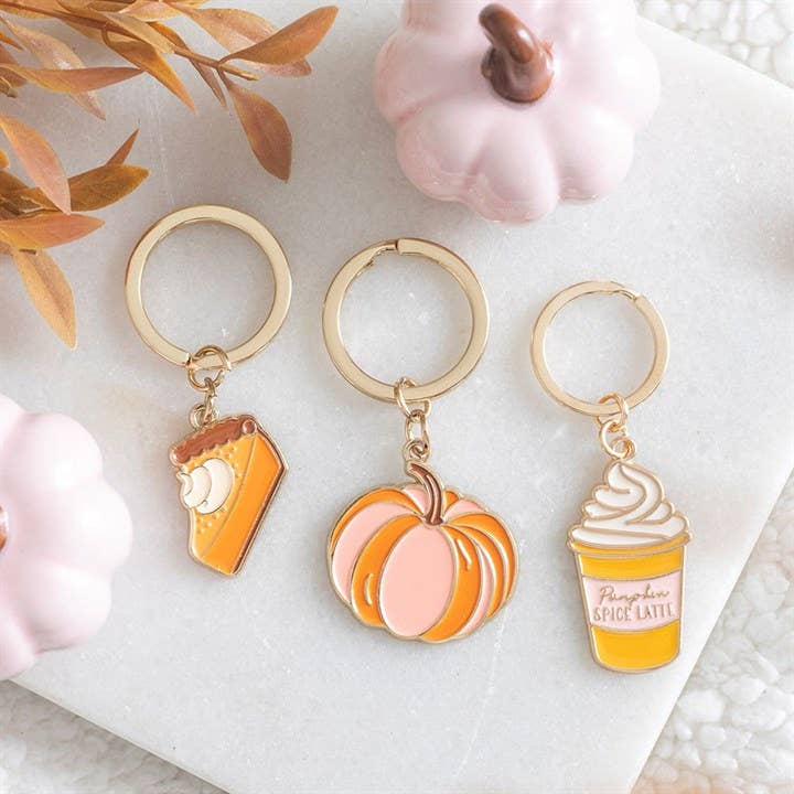 Pretty Pumpkin Autumn Keyring