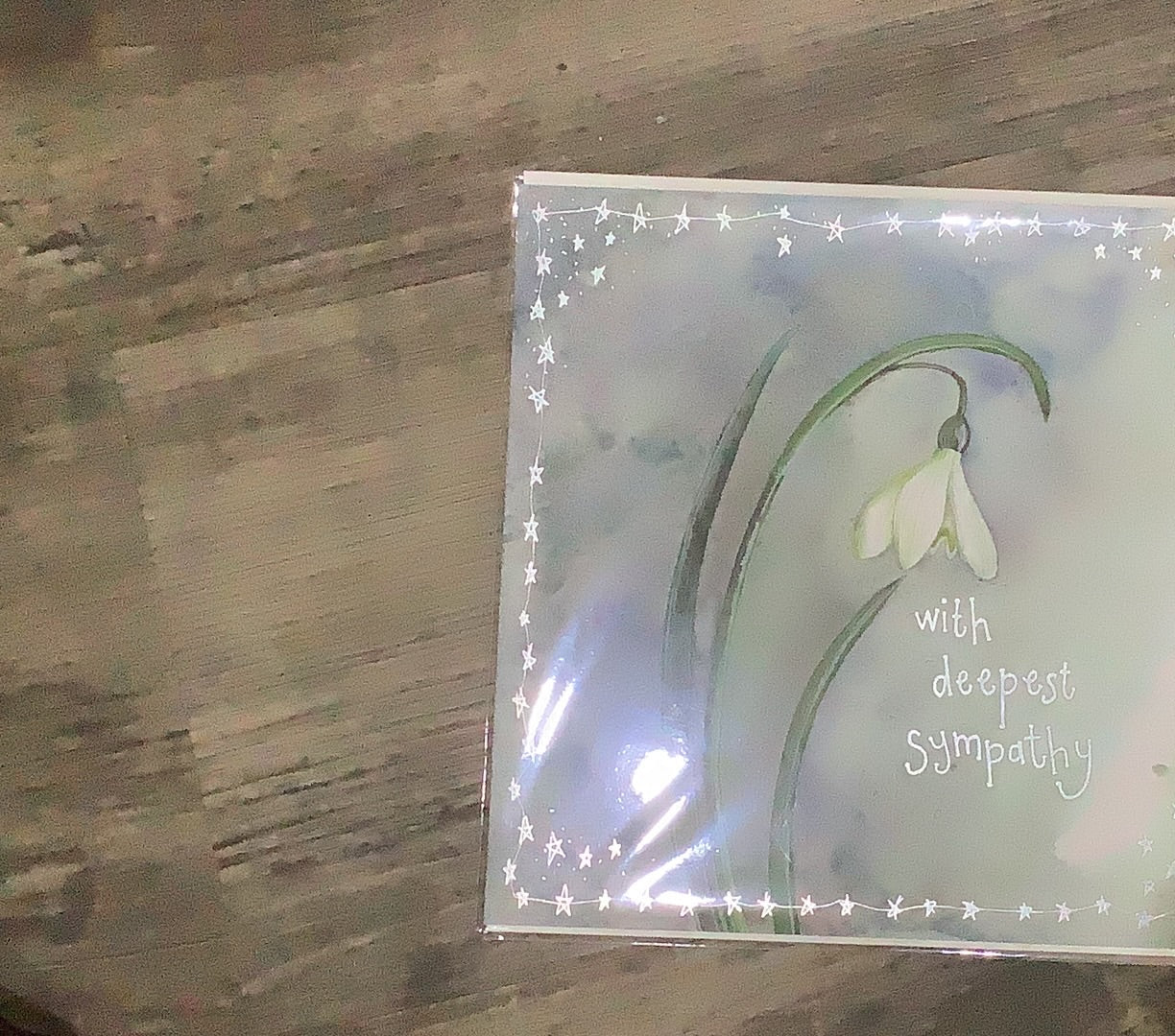 Snowdrop Sympathy Greeting Card