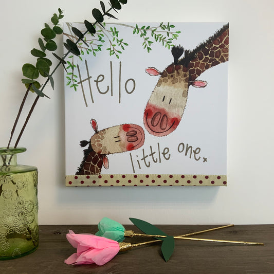 Hello Giraffe Medium Canvas