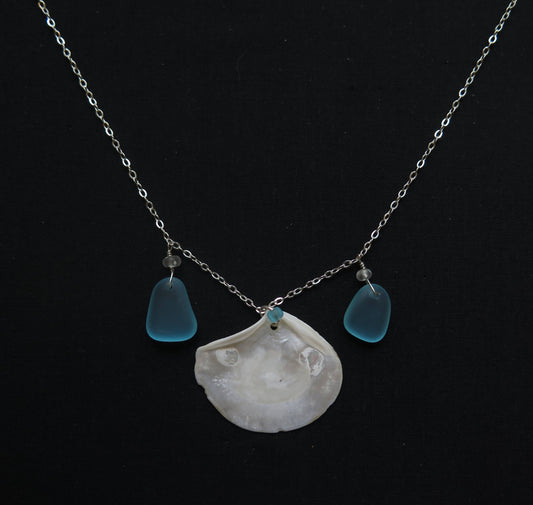 Shell and seaglass necklace....