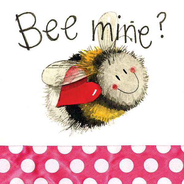 Valentine Bee Greeting Card