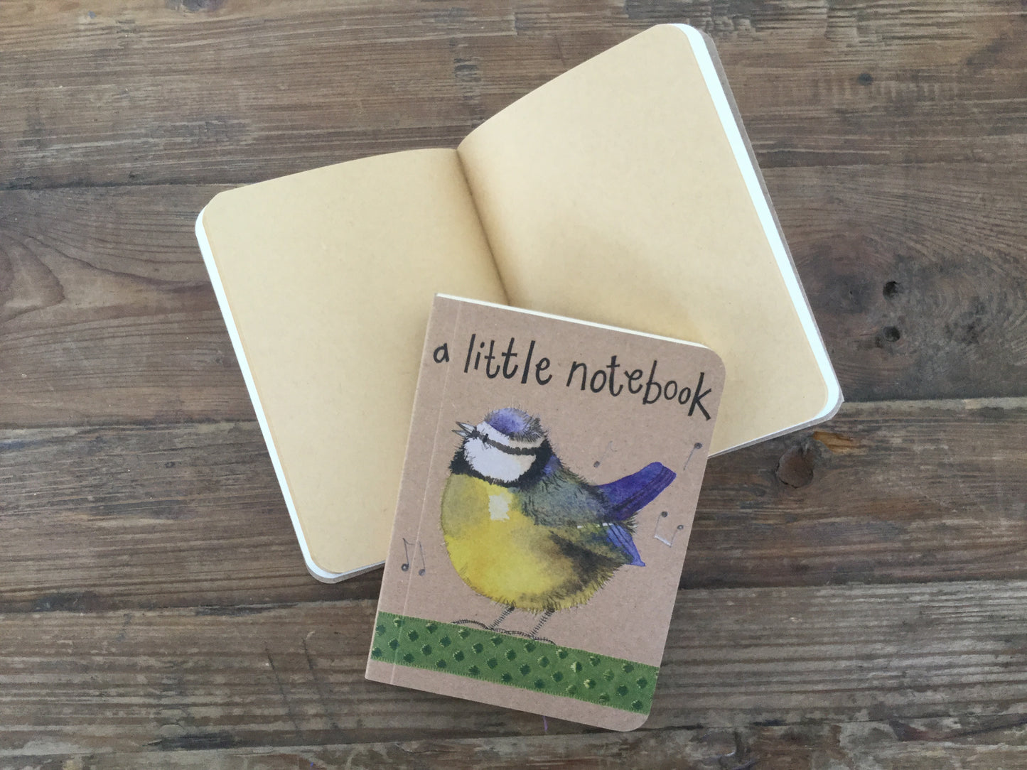 Blue Tit Bird Small Kraft Notebook