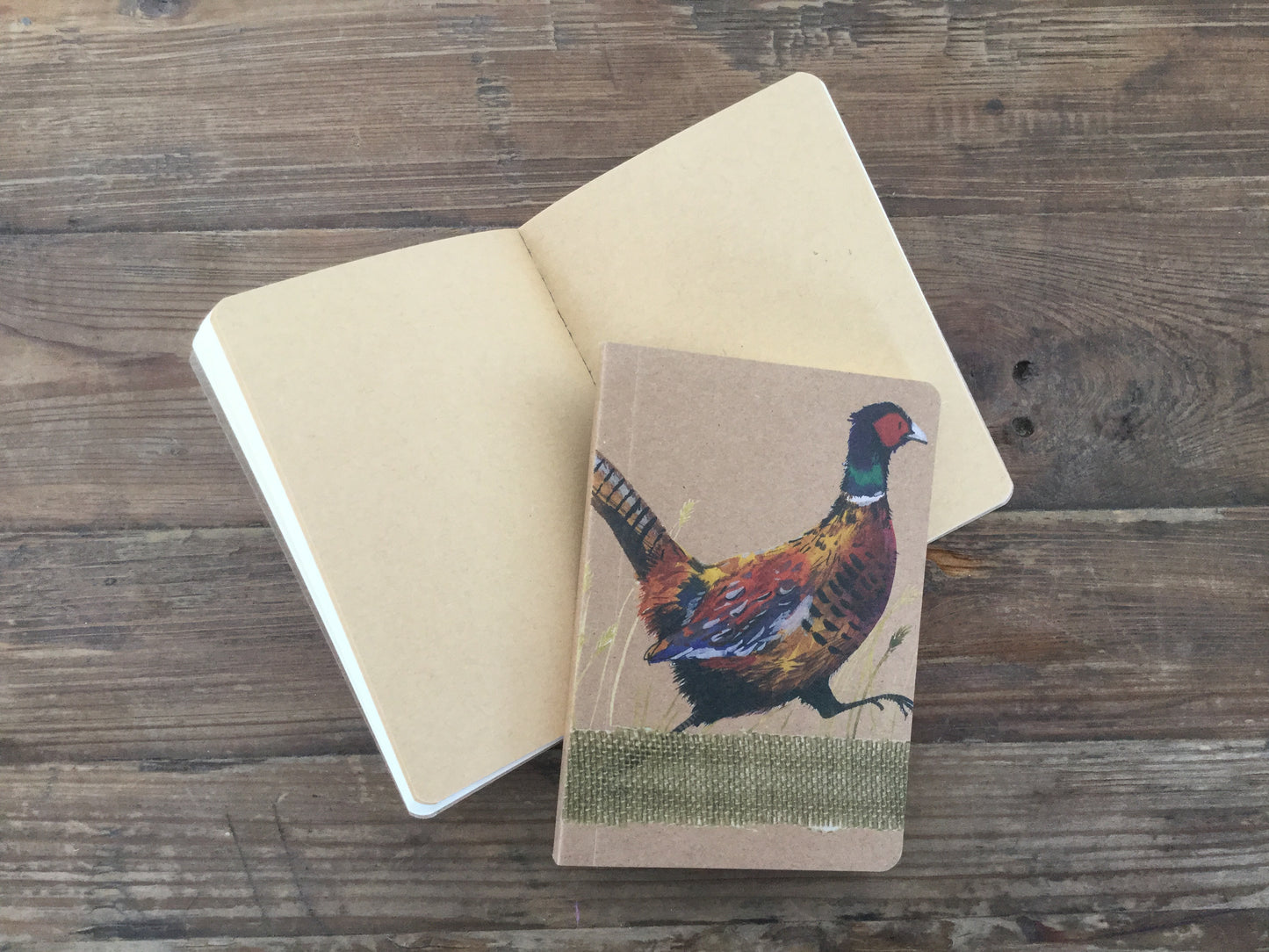 Pheasant Small Kraft Notebook