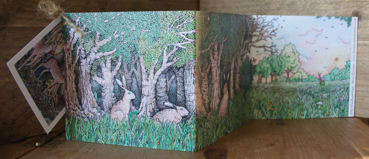 The Woodland Edge Concertina Greetings Card