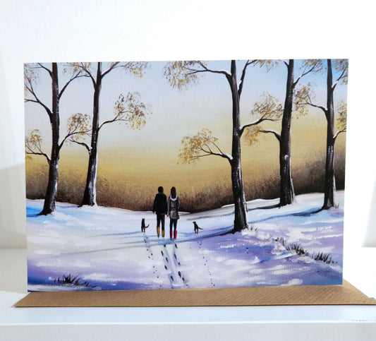 Winter Walk Greeting Card