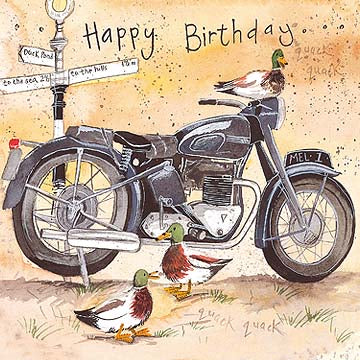 Motorcycle Birthday Card