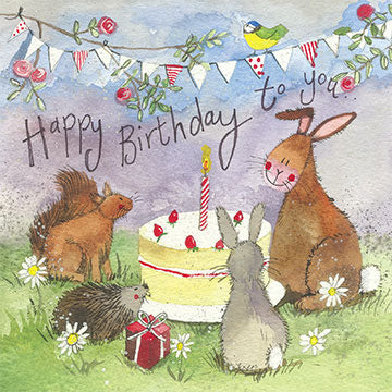 Forest Party Birthday Card