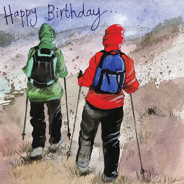 Hiking Birthday Card