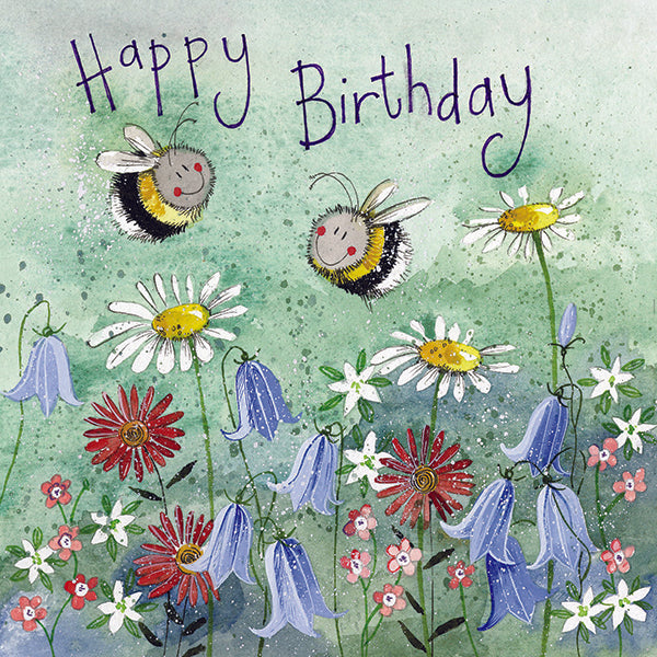 Bee Meadow Birthday Card