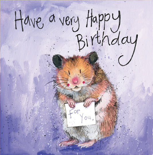 Hamster Birthday Card