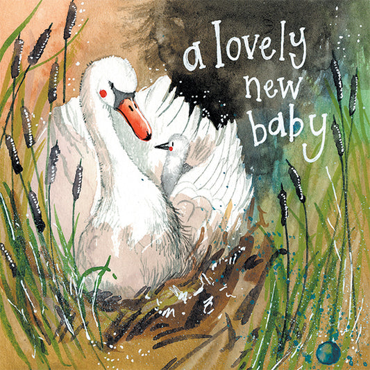 Swan New Baby Card