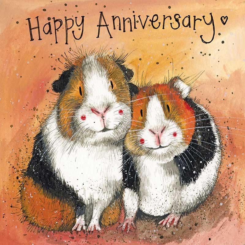 Guinea Pig Anniversary Card