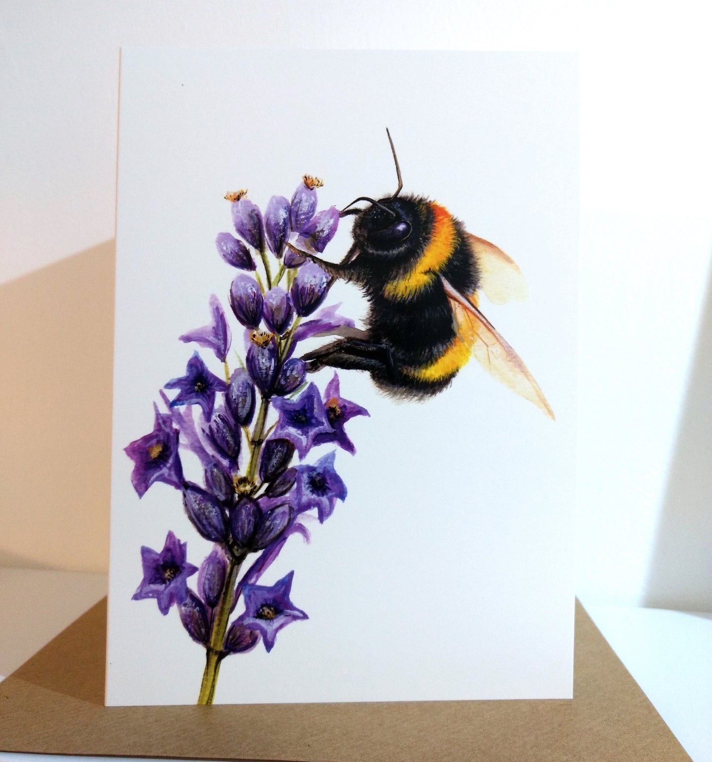Bee On Lavender Greeting Card