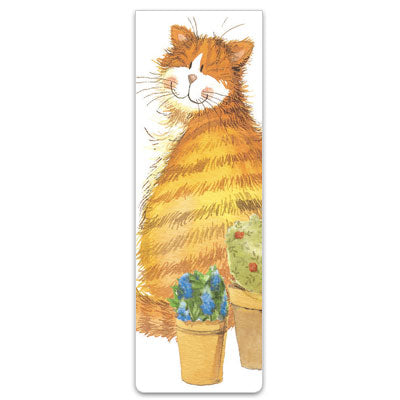 Cat and Pots Magnetic Bookmark
