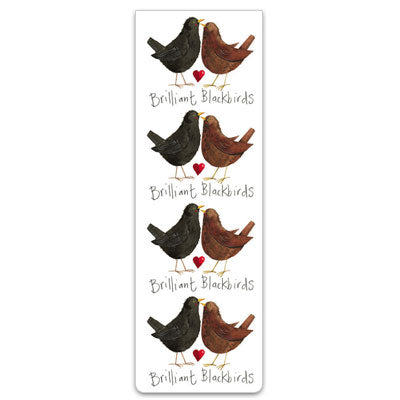 Brilliant Blackbirds Birds Magnetic Bookmark
