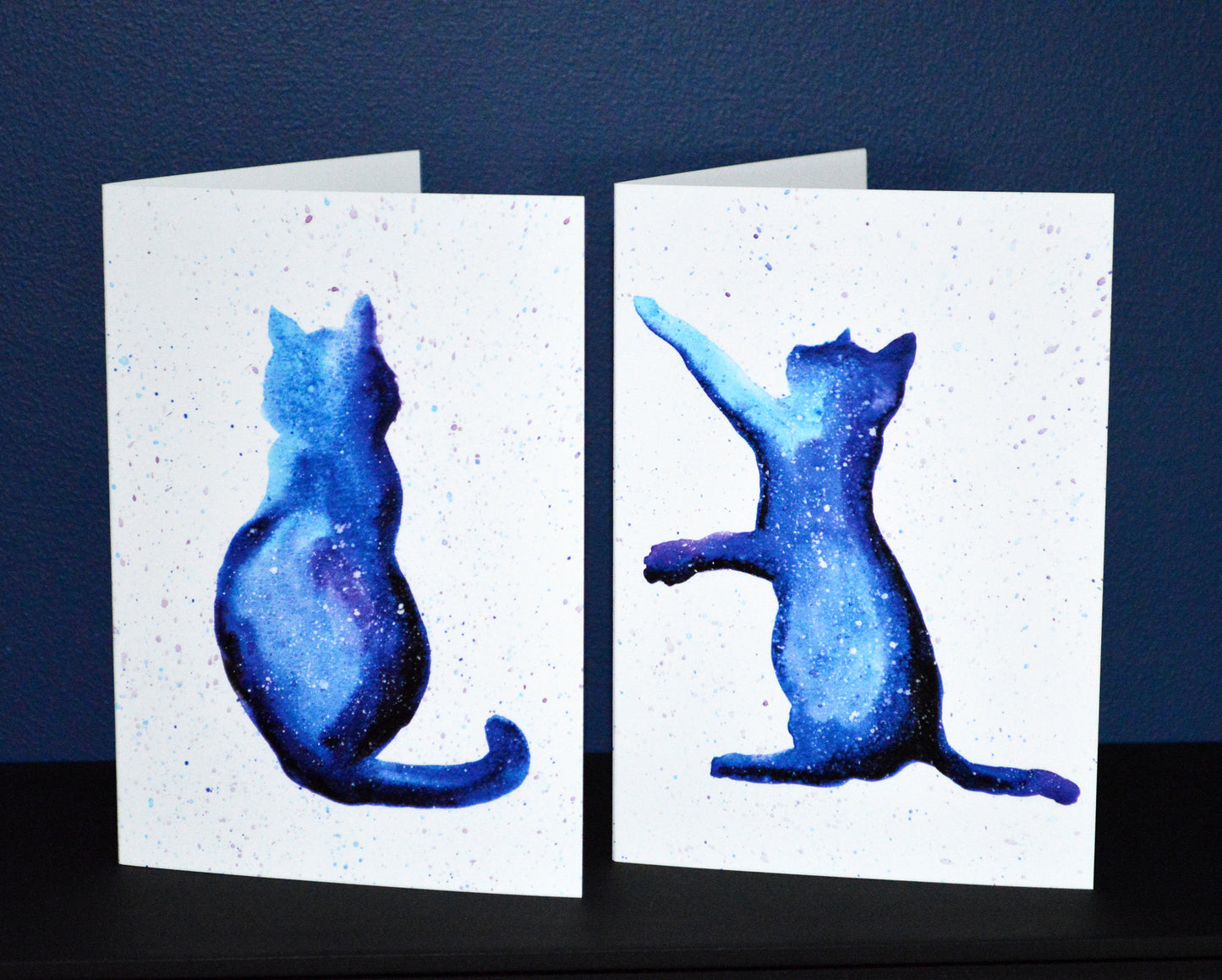 Set of 4 Cat Greeting Cards