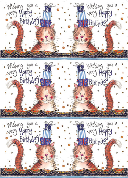 Birthday Cats - Bagged Gift Wrap with Tags