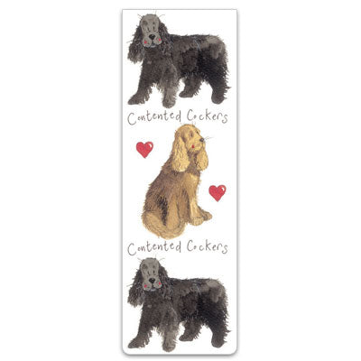 Contented Cockers Dog Magnetic Bookmark