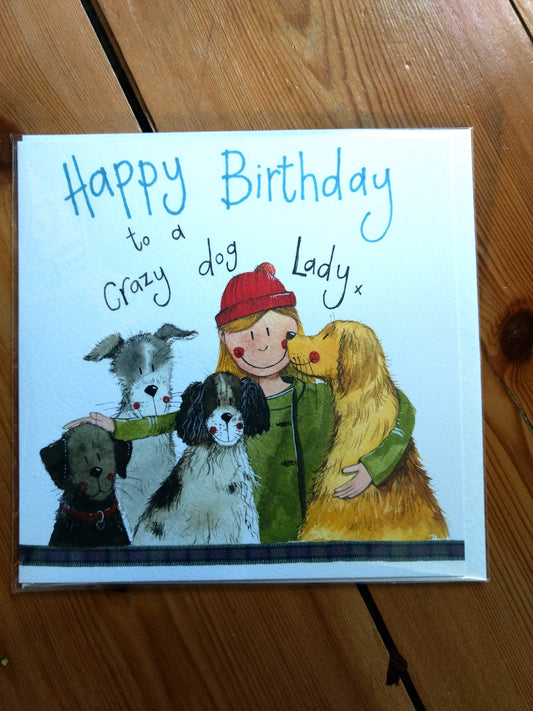 Crazy Dog Lady Greeting Card