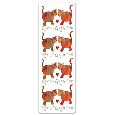 Gigantic Ginger Toms Cats Magnetic Bookmark