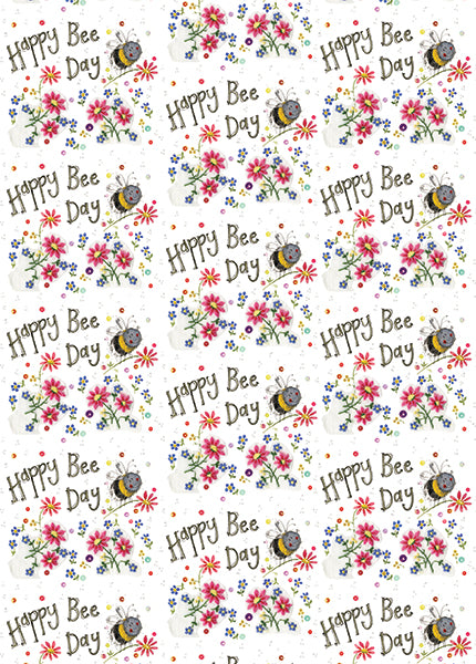 Happy Bee Day - Bagged Gift Wrap with Tags