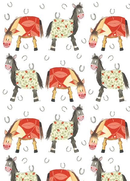 Birthday Horses - Bagged Gift Wrap with Tags