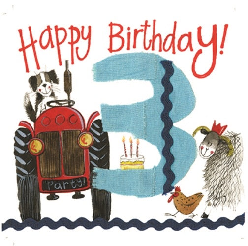 3 Birthday Greeting Card Farm