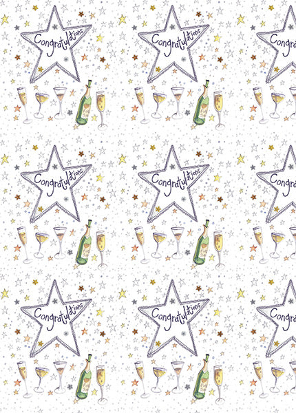 Congratulations- Loose Sheet Gift Wrap