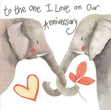 Wedding Anniversary Elephants Greeting Card